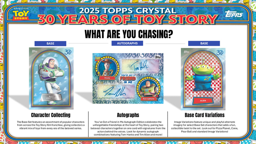 2025 Topps Crystal 30 Years of Toy Story Hobby Box | Woody Buzz 1