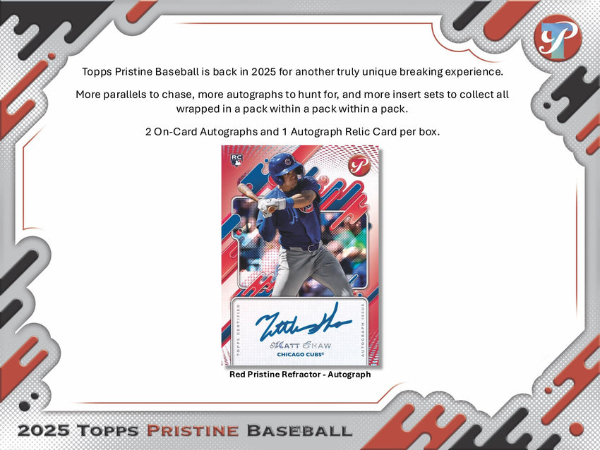 2025 Topps Pristine Baseball 1 Box Opening - #31385・Team Based (Feb 13 4pm)