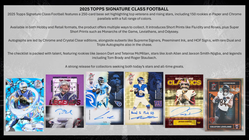 2025 Topps Signature Class Football Hobby Box (Pre Order)