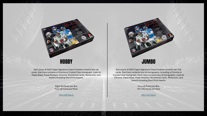 2025 Topps Signature Class Football Hobby Jumbo Box (Pre Order)