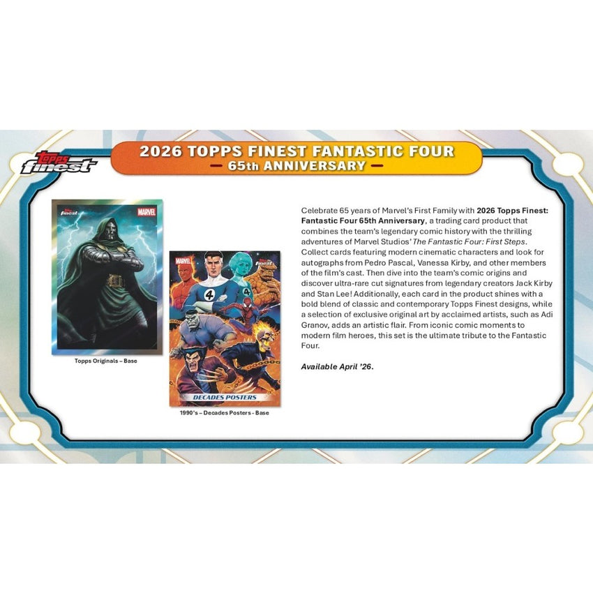 2025 Topps Finest Fantastic Four 1 Box Opening - #32422・Character Team Based (May 28 4pm)