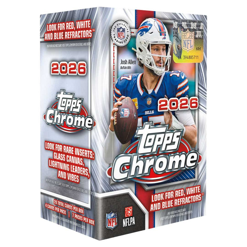 2026 Topps Chrome Football Blaster Box (Pre Order)-Cherry Collectables