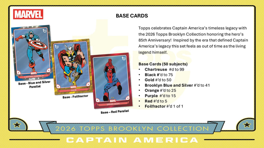 2026 Topps Marvel Brooklyn Collection Captain America 1 Box Opening - #31813・Random Character (Mar 27 12pm)