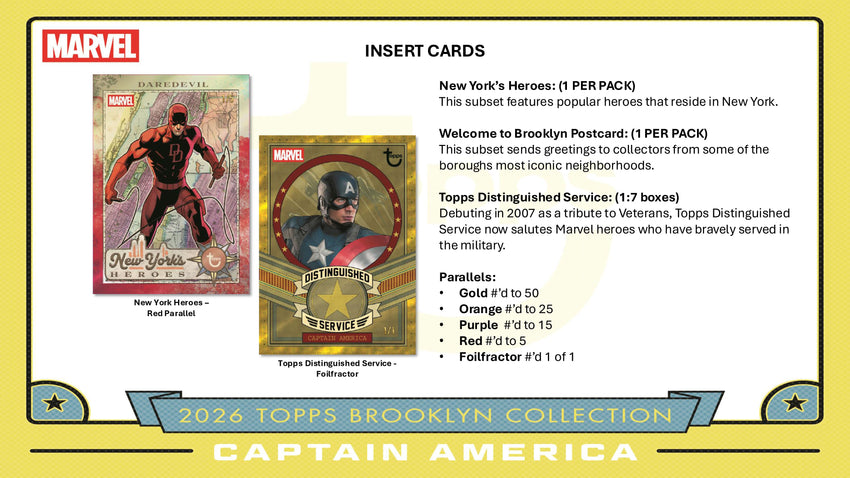 2026 Topps Marvel Brooklyn Collection Captain America Hobby Box
