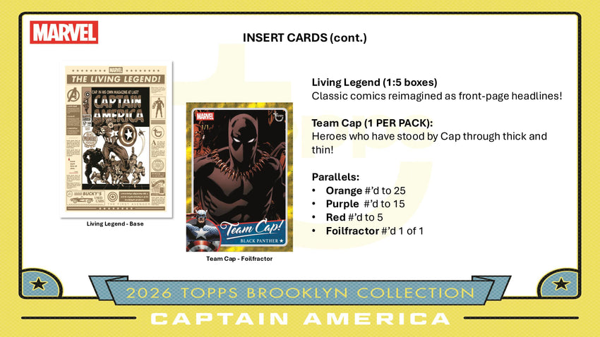 2026 Topps Marvel Brooklyn Collection Captain America Hobby Box