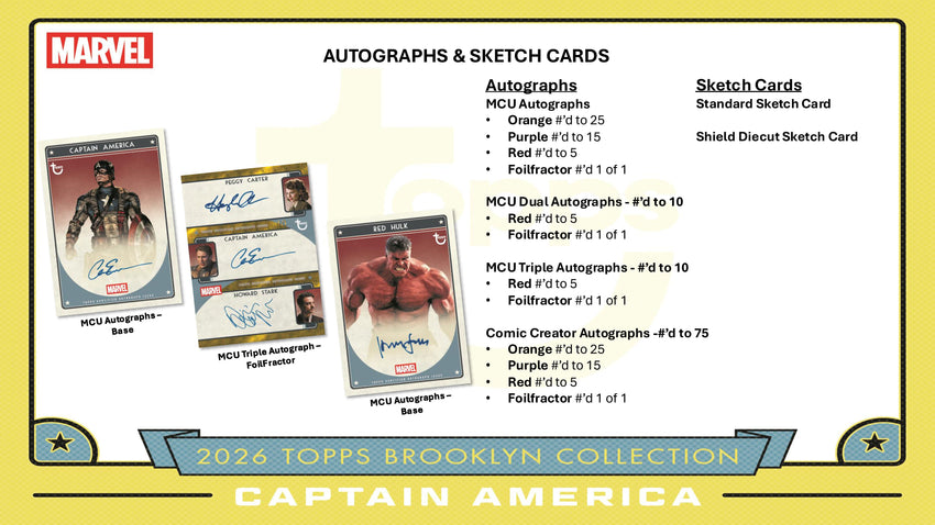 2026 Topps Marvel Brooklyn Collection Captain America Hobby Box