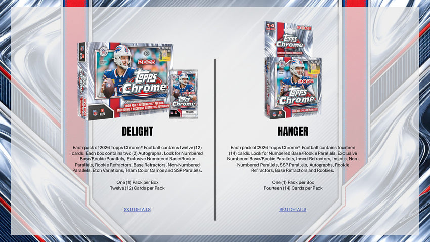 2026 Topps Chrome Football Blaster Box (Pre Order)