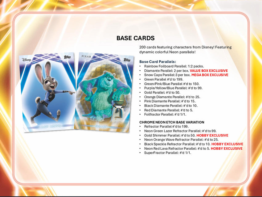 2026 Topps Disney Neon Blaster Box