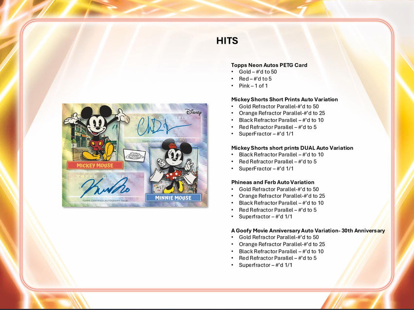 2026 Topps Disney Neon Blaster Box