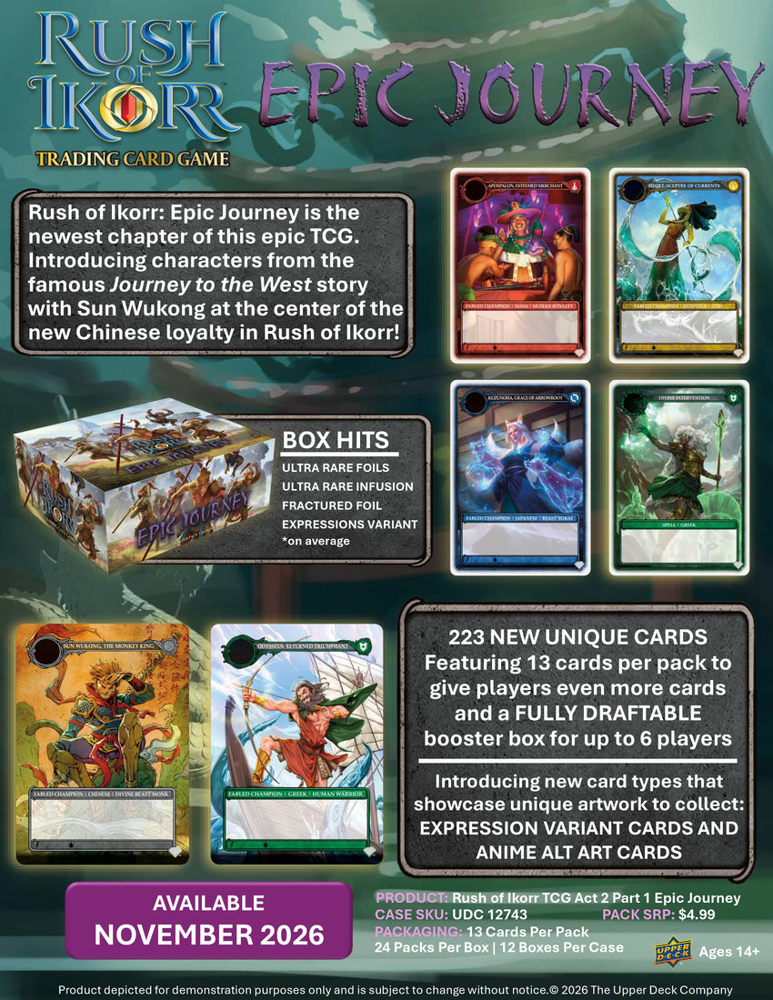 2026 Upper Deck Rush of Ikorr (Act 2 - Part 1) Epic Journey Booster Box (Pre Order)