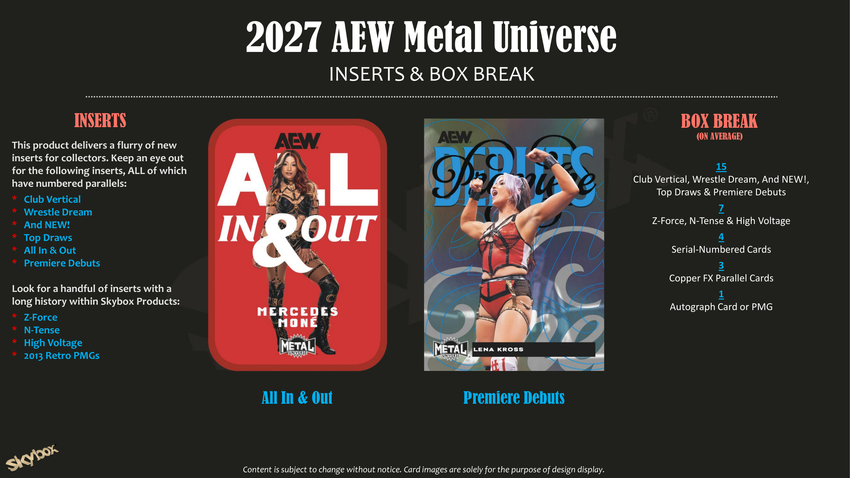 2027 Upper Deck Skybox Metal Universe AEW Wrestling Hobby Box (Pre Order)-Cherry Collectables