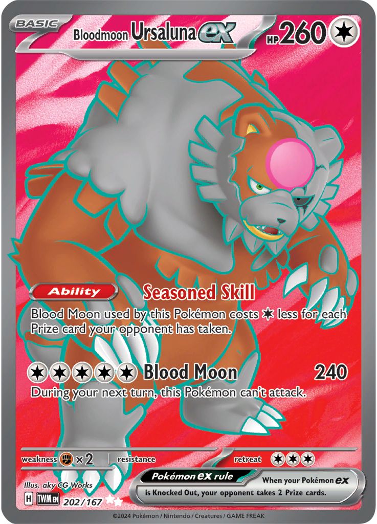 Bloodmoon Ursaluna ex - 202/167 - Full Art Ultra Rare Twilight Masquerade