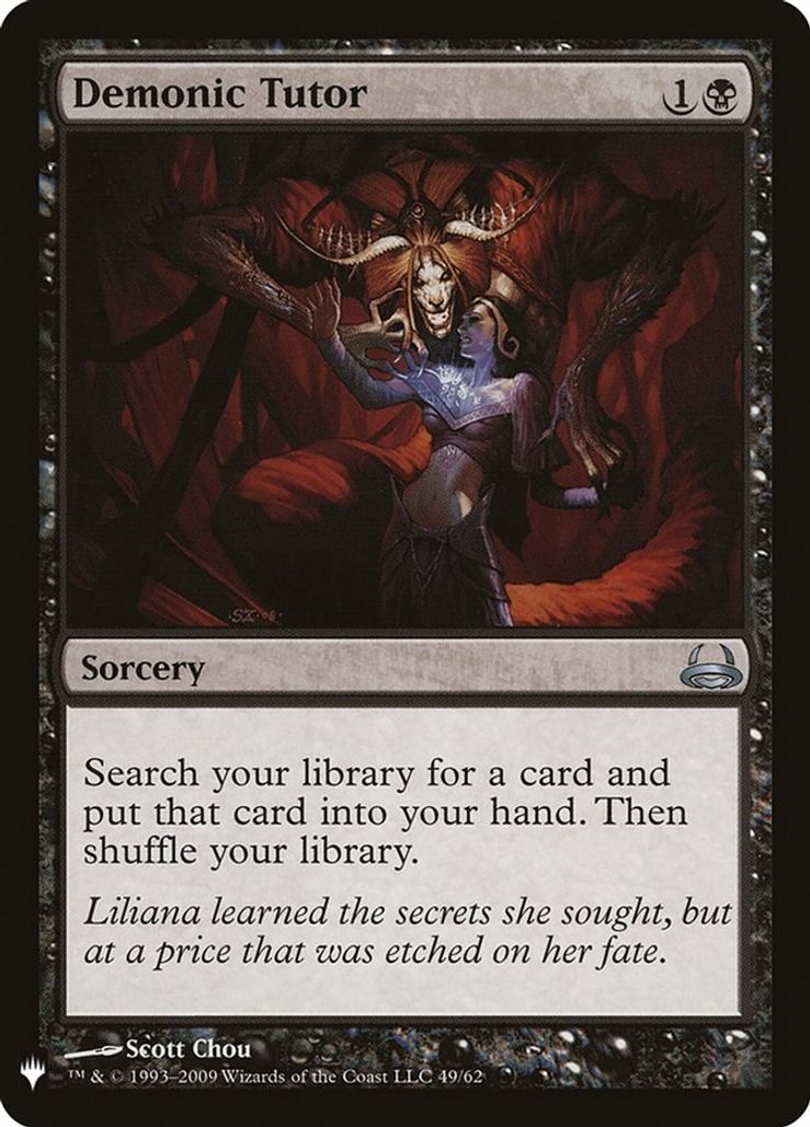 Demonic Tutor 49/62 - Uncommon The List Reprint