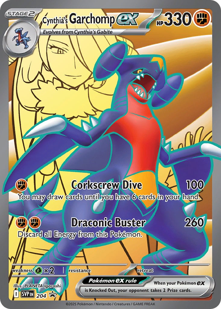 Cynthia's Garchomp ex - SVP 204 - Pokemon SV Scarlet & Violet Promo