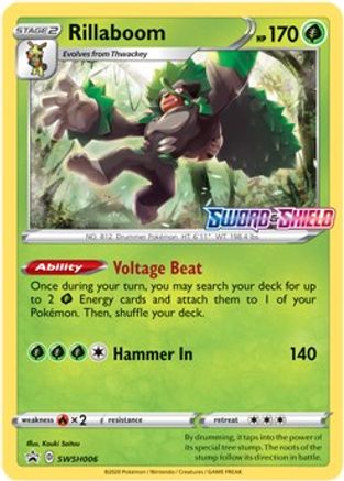 Rillaboom - SWSH006 - Pokemon SWSH Sword & Shield Promo