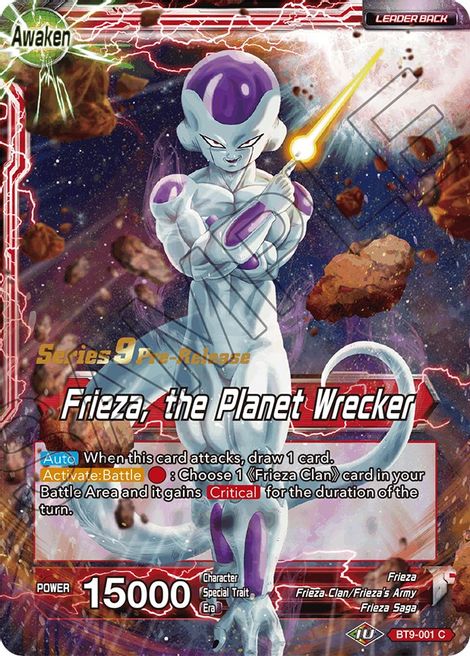 Frieza // Frieza, the Planet Wrecker - BT9-001 - C - Universal Onslaught Series 9 Pre-Release Promo