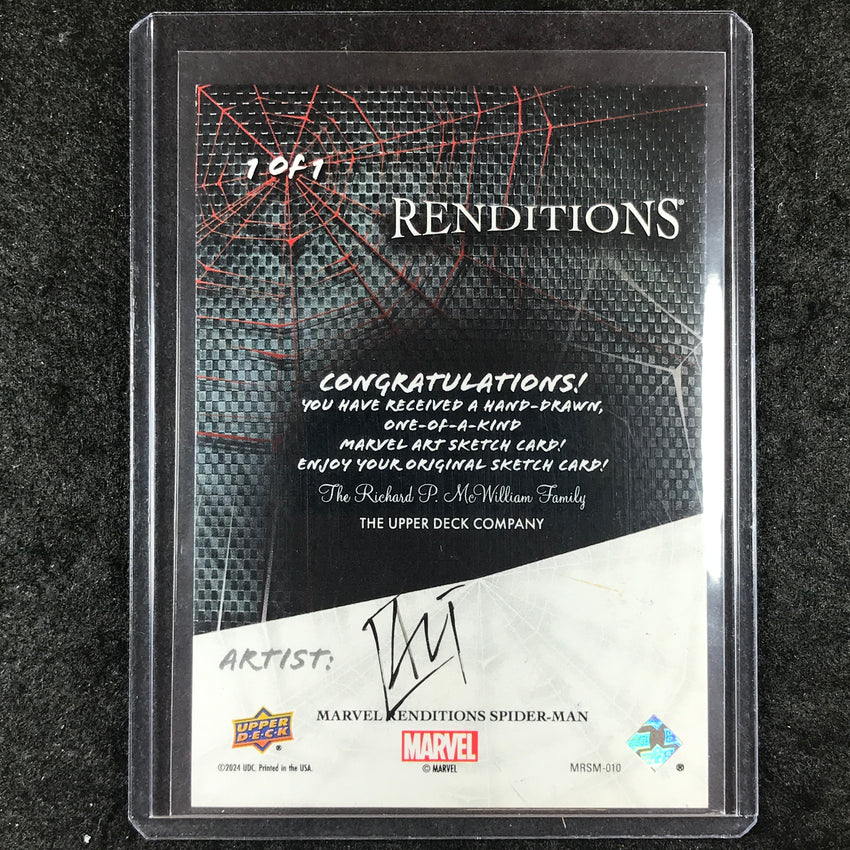 2024 Marvel Renditions Spider-Man SPIDER-MAN 2099 Artist Sketch ALI SASONGKO