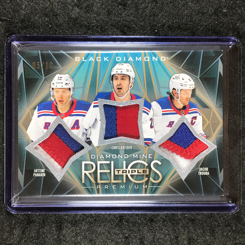 2024-25 Black Diamond NHL PANARIN KREIDER TROUBA Diamond Mine Triple Patch 5/10