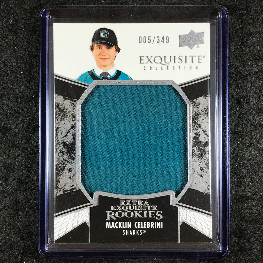 2024-25 Black Diamond NHL MACKLIN CELEBRINI Extra Exquisite Rookie Jersey 5/349