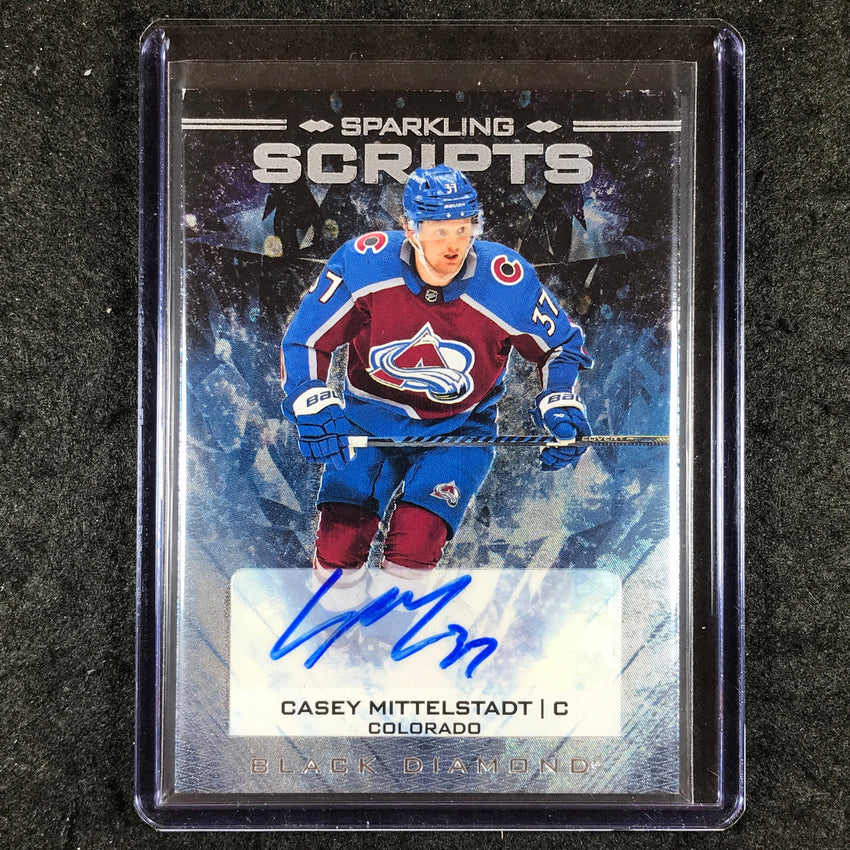 2024-25 Black Diamond NHL CASEY MITTELSTADT Sparkling Scripts Auto #CM