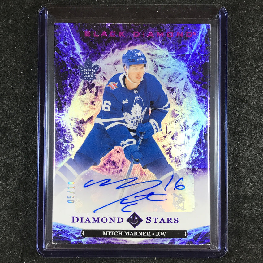 2024-25 Black Diamond NHL MITCH MARNER Diamond Stars Purple Relic Auto 5/10