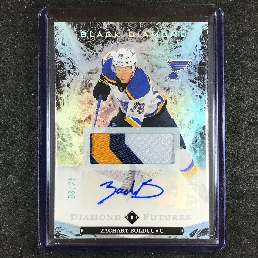 2024-25 Black Diamond NHL ZACHARY BOLDUC Diamond Futures Rookie Patch Auto 8/25