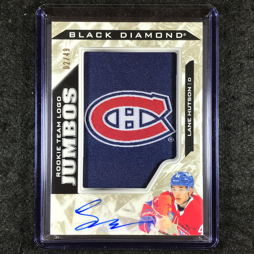 2024-25 Black Diamond NHL LANE HUTSON Rookie Team Logo Jumbo Patch Auto 2/49
