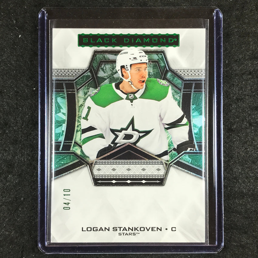 2024-25 Black Diamond NHL LOGAN STANKOVEN Rookie Base Emerald 4/10