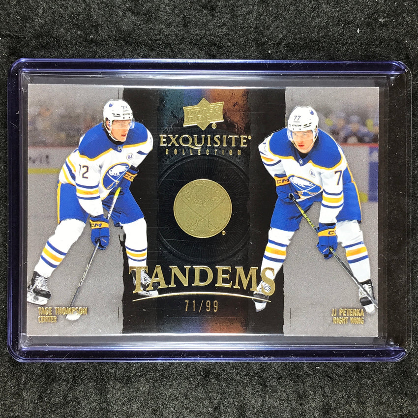 2024-25 Black Diamond NHL TAGE THOMPSON JJ PETERKA Exquisite Tandems Gold 71/99