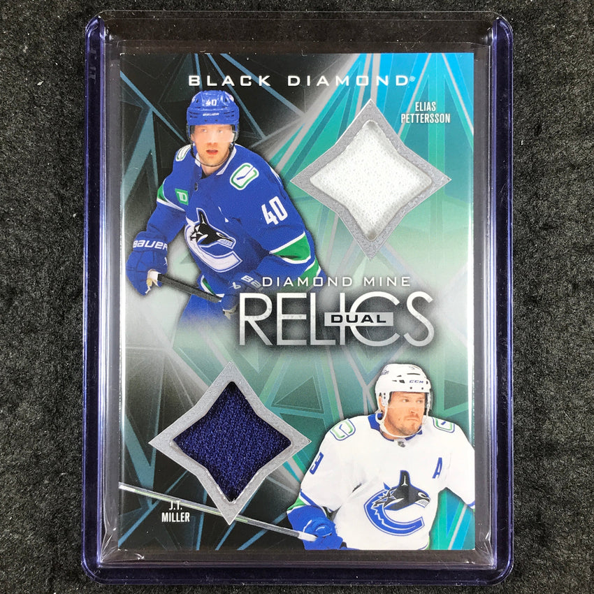 2024-25 Black Diamond NHL PETTERSSON MILLER Diamond Mine Dual Relics Jersey #MP