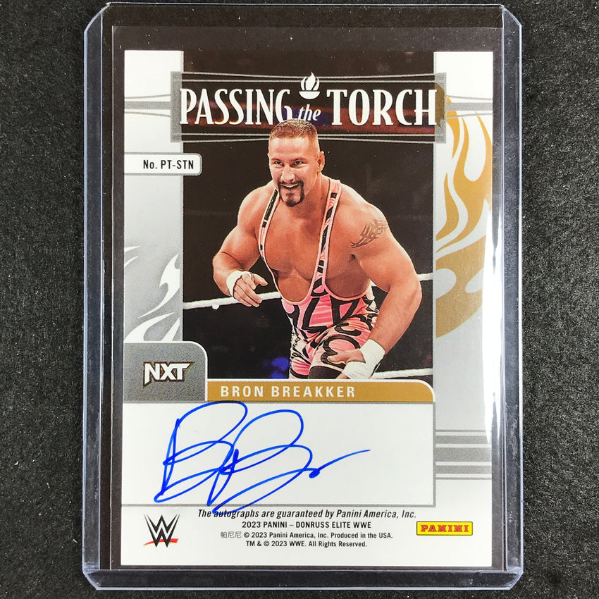2023 Donruss Elite WWE Rick Steiner Bron Breakker Passing The Torch Auto 10/25