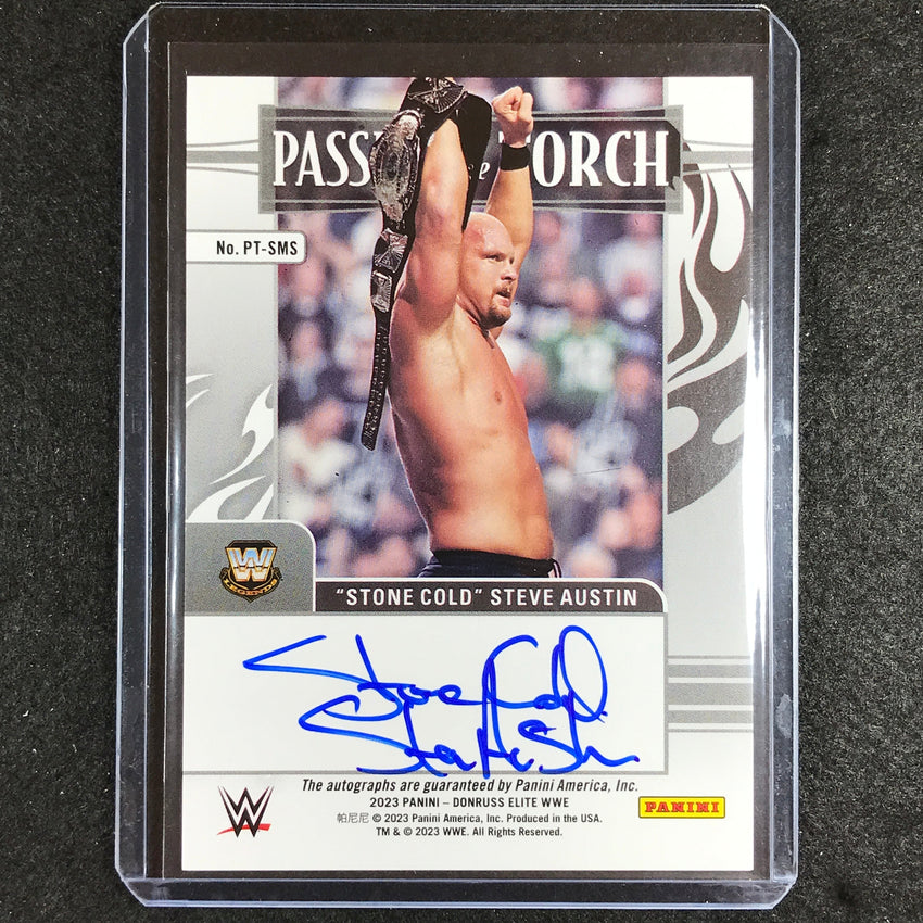 2023 Donruss Elite WWE Shawn Michaels Steve Austin Passing The Torch Auto 8/10