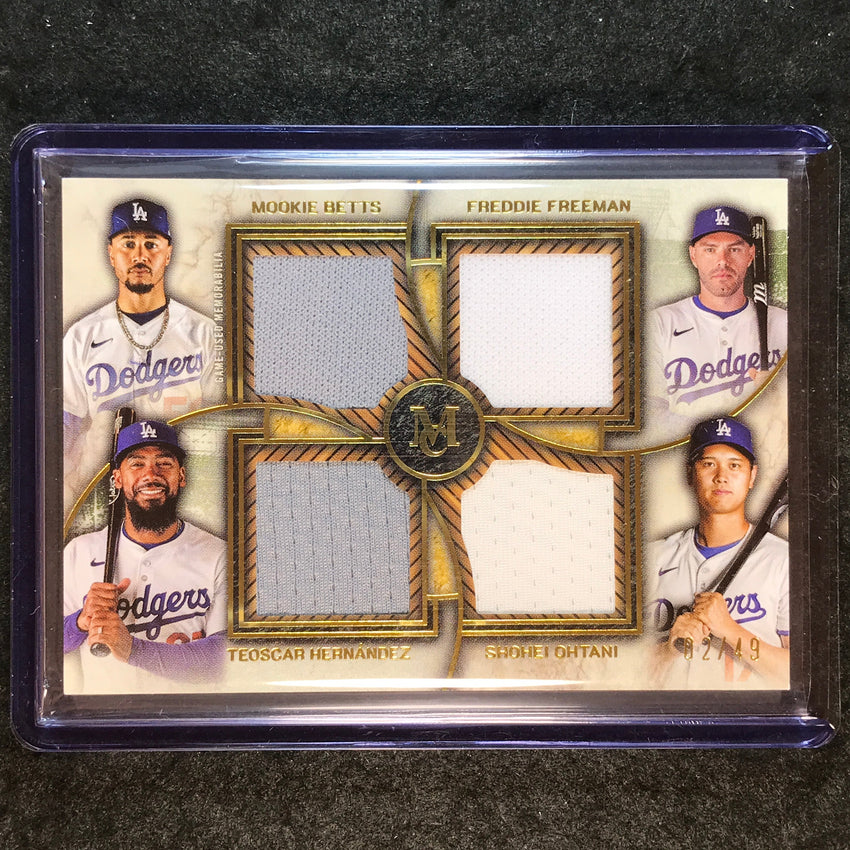 2025 Museum MOOKIE FREEMAN HERNANDEZ OHTANI Primary Pieces Quad Relic 2/49