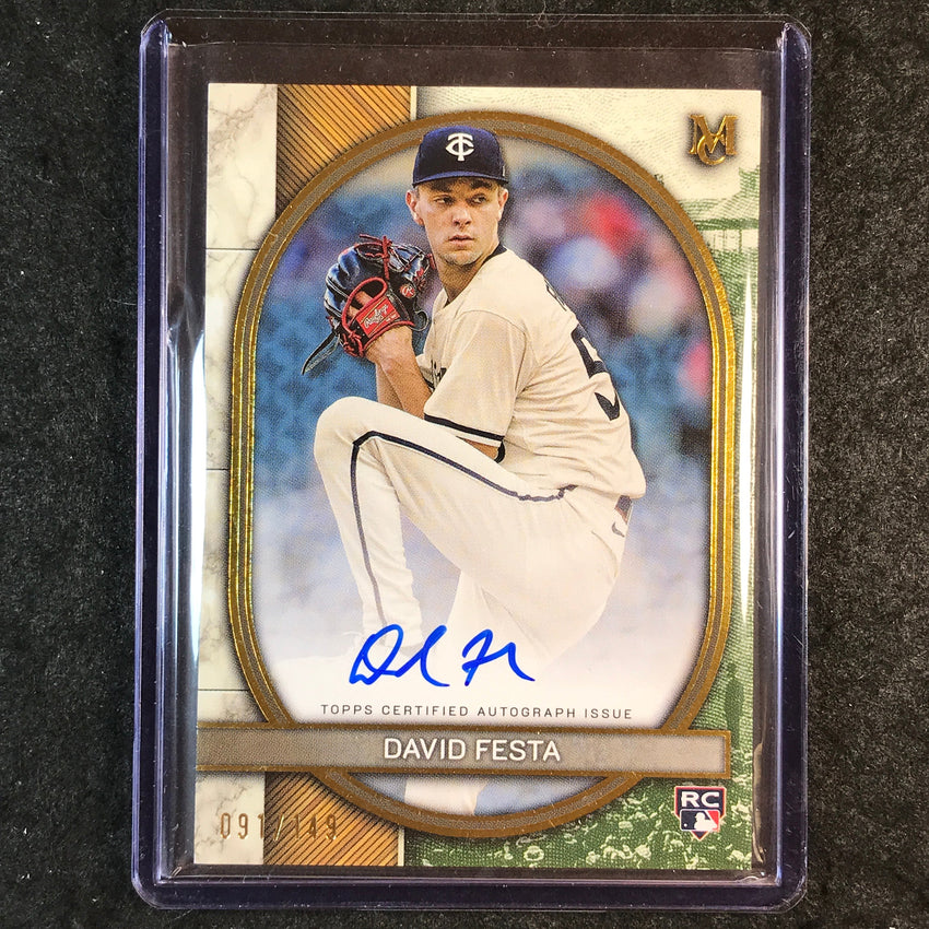 2025 Museum Baseball DAVID FESTA Archival Rookie Auto Gold 91/149