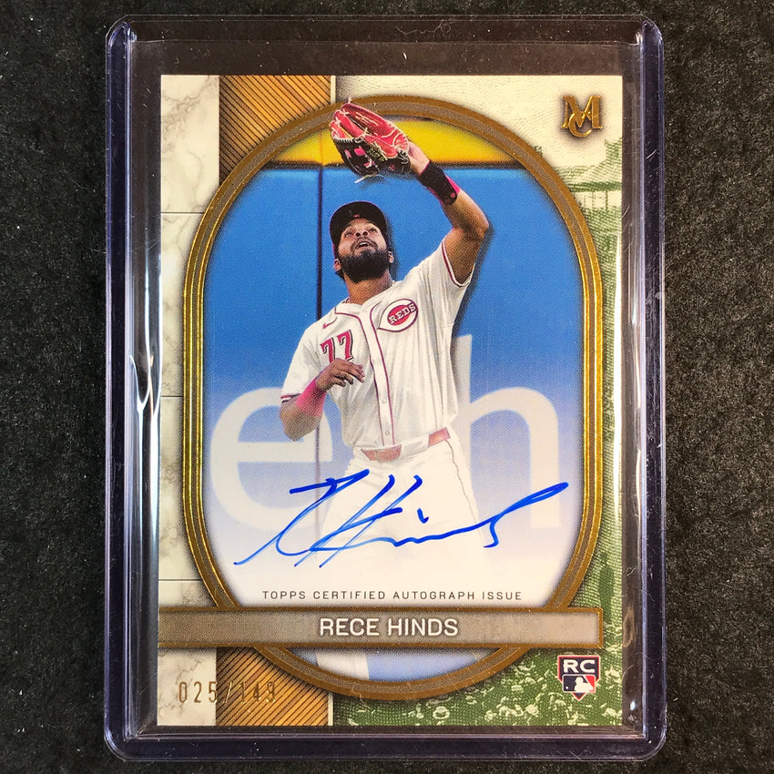 2025 Museum Baseball RECE HINDS Archival Rookie Auto Gold 25/149