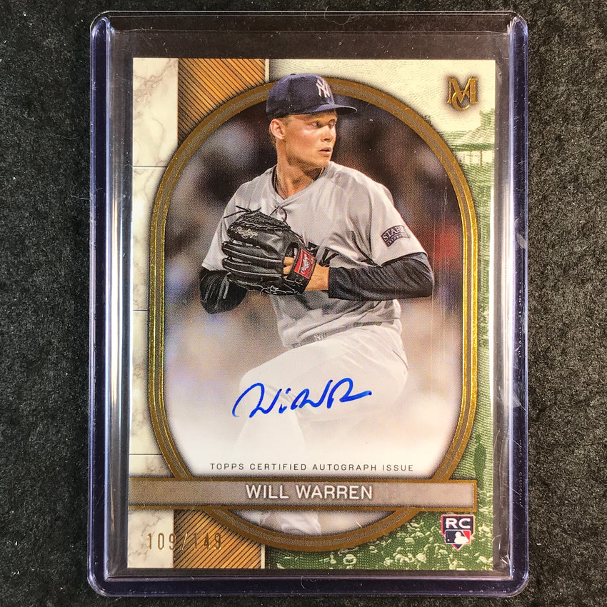 2025 Museum Baseball WILL WARREN Archival Rookie Auto Gold 109/149