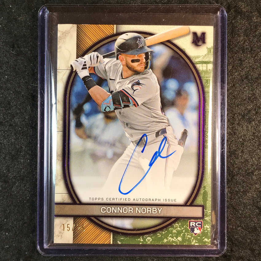 2025 Museum Baseball CONNOR NORBY Archival Rookie Auto Amethyst 15/25