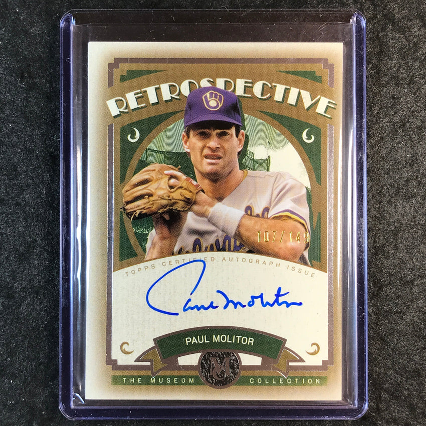 2025 Museum Baseball PAUL MOLITOR Restrospective Signatures Auto 107/149