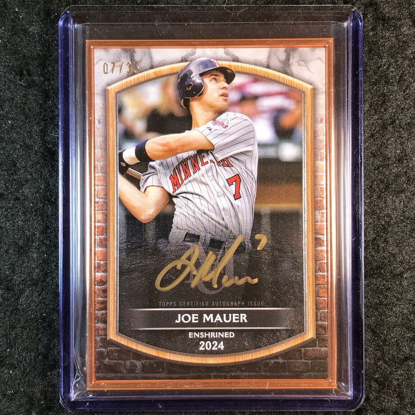 2025 Museum Baseball JOE MAUER Framed Hall of Fame Auto Bronze 7/35