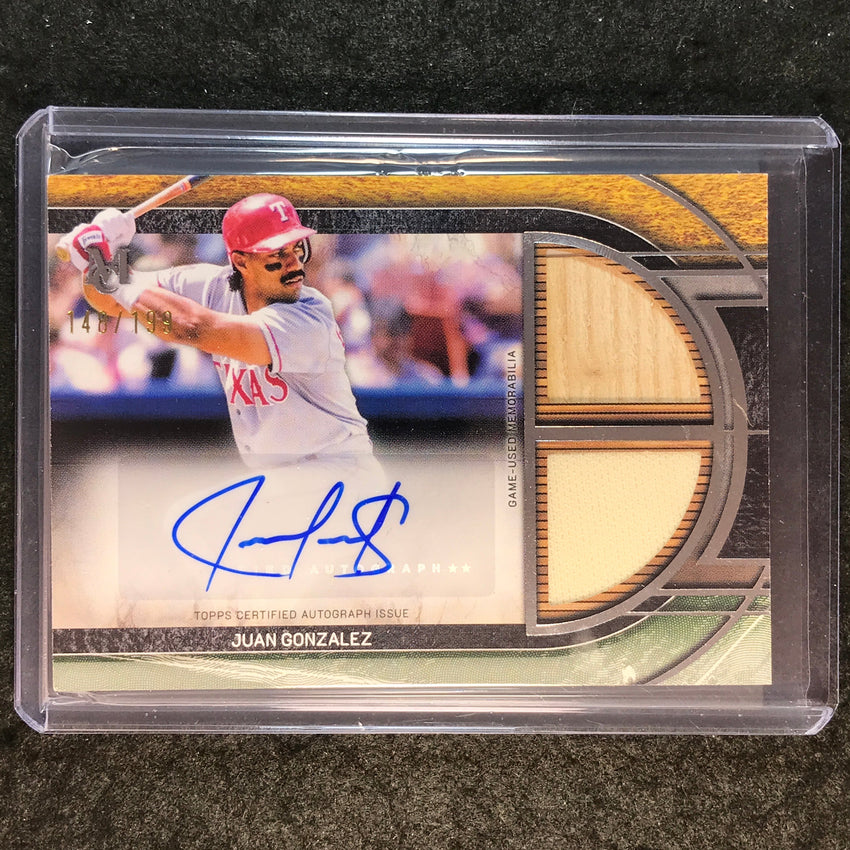 2025 Museum Baseball JUAN GONZALEZ Signature Swatches Dual Relic Auto 148/199