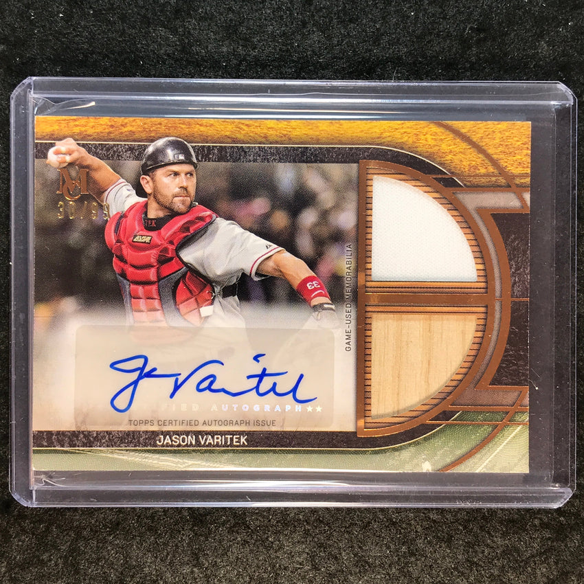 2025 Museum Baseball JASON VARITEK Signature Swatches Dual Relic Auto 38/99