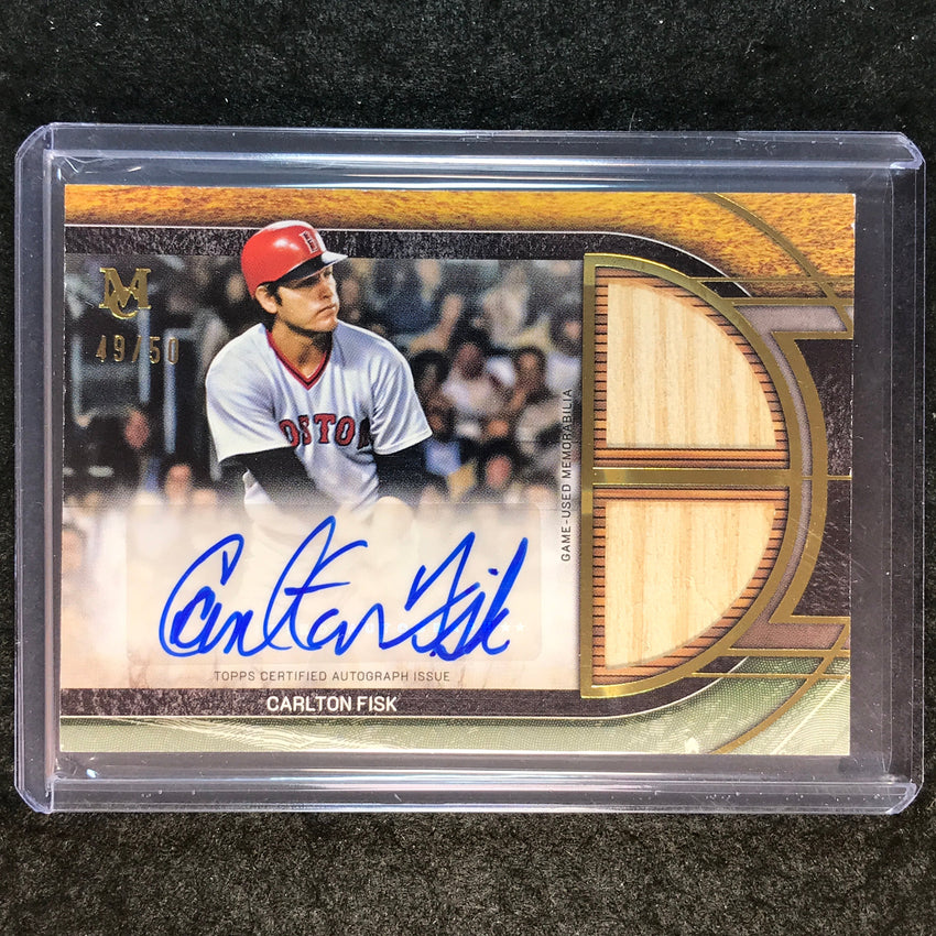 2025 Museum Baseball CARLTON FISK Signature Swatches Dual Relic Auto Gold 43/50
