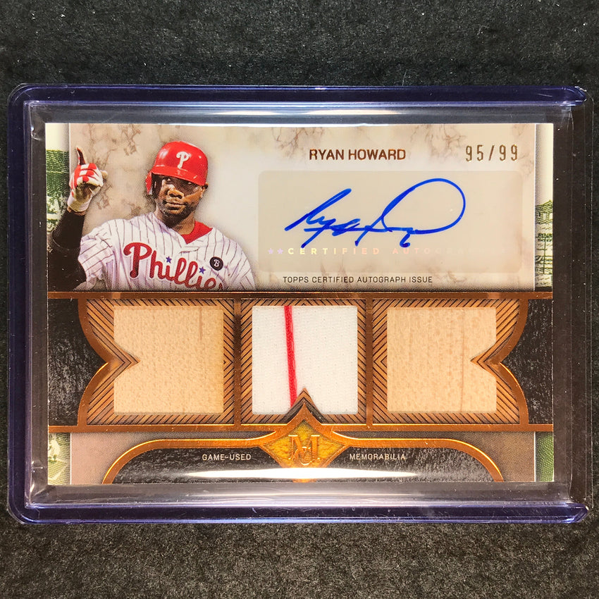 2025 Museum Baseball RYAN HOWARD Signature Swatches Triple Relic Auto 95/99