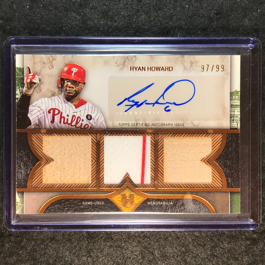 2025 Museum Baseball RYAN HOWARD Signature Swatches Triple Relic Auto 97/99