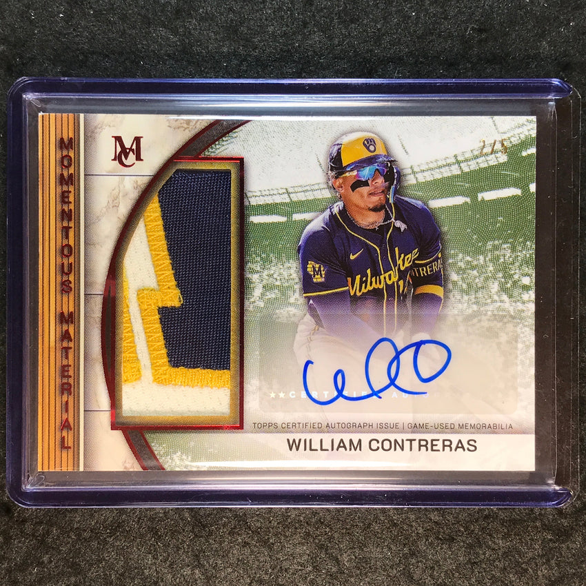 2025 Museum Baseball WILLIAM CONTRERAS Momentous Material Jumbo Patch Auto 2/5