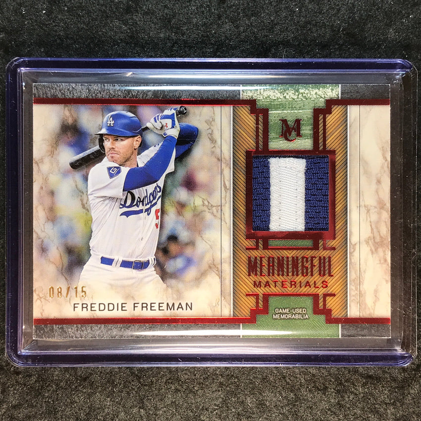 2025 Museum Baseball FREDDIE FREEMAN Meaningful Material Relic Patch Ruby 8/15