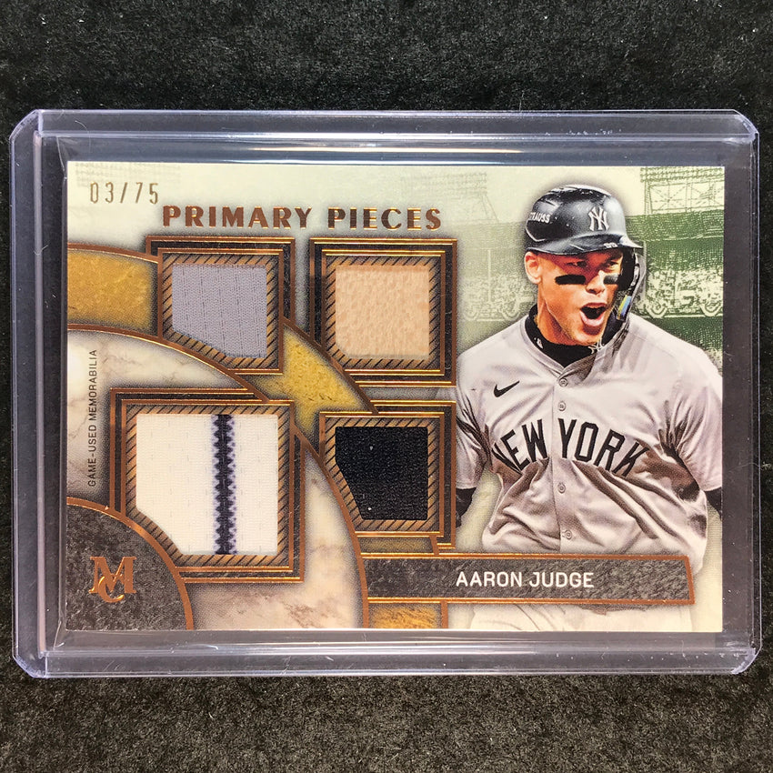 2025 Museum Baseball AARON JUDGE Primary Pieces Quad Relic Copper 3/75