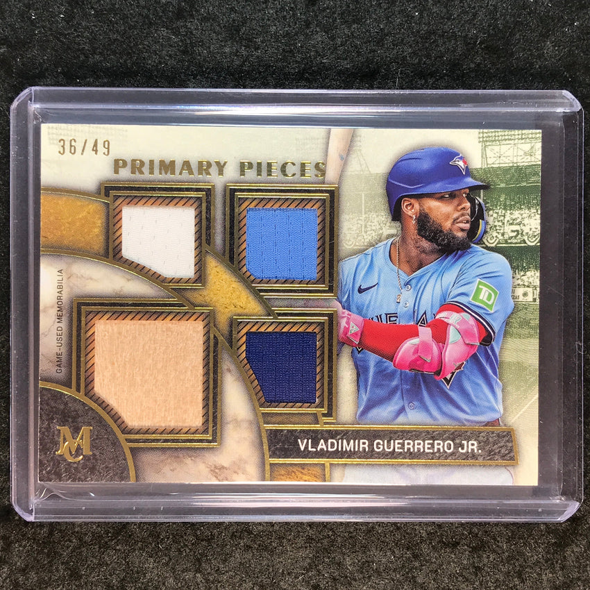 2025 Museum Baseball VLADIMIR GUERRERO JR. Primary Pieces Quad Relic Gold 36/49