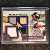 2025 Museum Baseball DEREK JETER Primary Pieces Quad Relic Sapphire 3/25