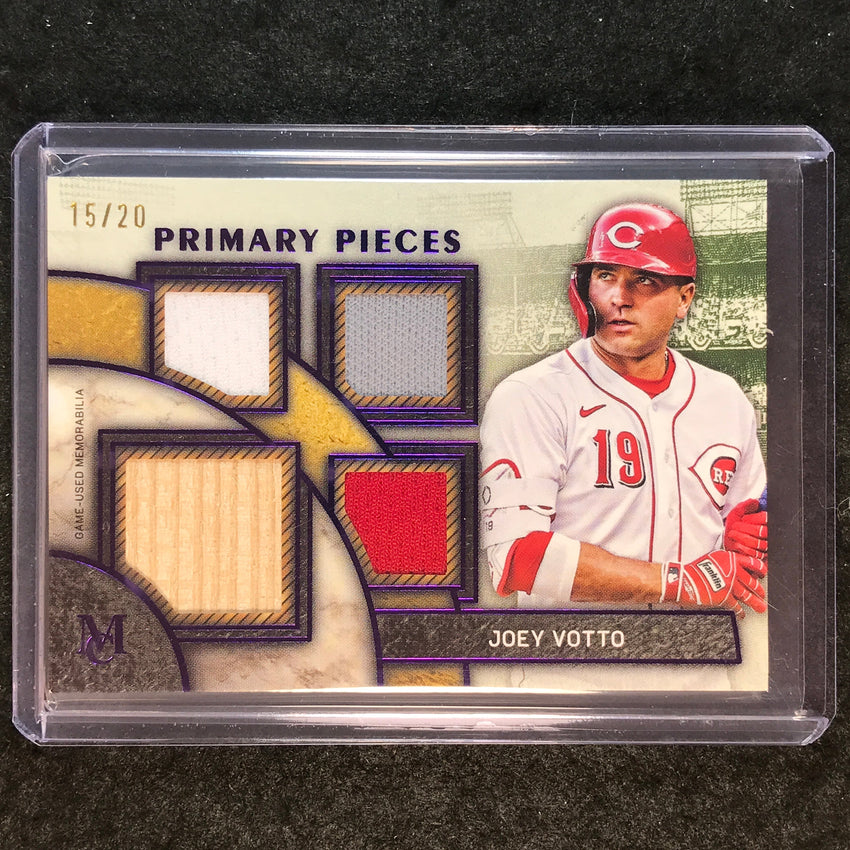 2025 Museum Baseball JOEY VOTTO Primary Pieces Quad Relic Amethyst 15/20